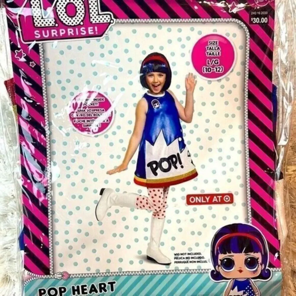 LOL‎ Surprise Pop Heart Deluxe Child Costume Size Large 10-12